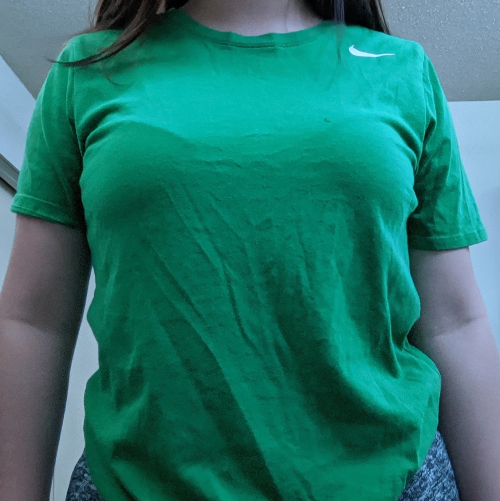 Green Nike tee shirt